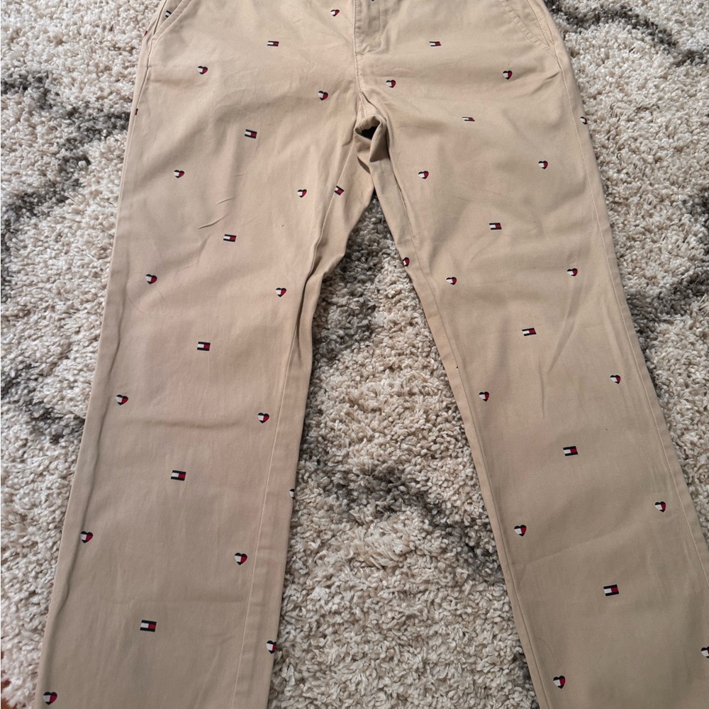 Tommy Hilfiger Khaki Embroidered Flag Chinos